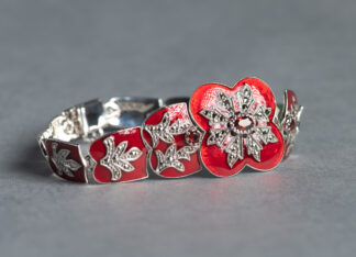 Pulsera Esmalte Rojo