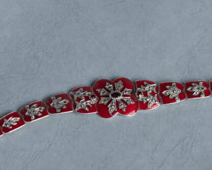 Pulsera Esmalte Rojo