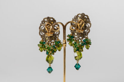 Pendientes de cristal de swarovski verdes