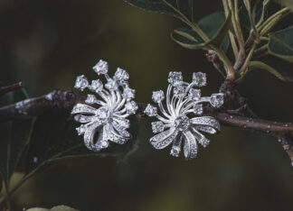 Pendientes Burdeos
