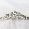 Tiara de plata con perlas de agua dulce y circonitas