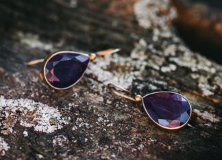 Pendientes Charlotte Amatista