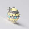 Colgante Huevo Faberge Amarillo Turquesa