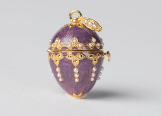 Colgante Huevo Faberge Morado