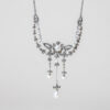 Collar Tiziana realizado a mano en plata con perlas de agua dulce y marcasitas