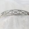 Tiara de plata con perlas de agua dulce circonitas