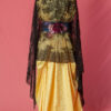 Mantilla de encaje de Bruselas antigua del sillo XIX