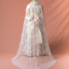 Velo de novia antiguo original del Siglo XIX Manus