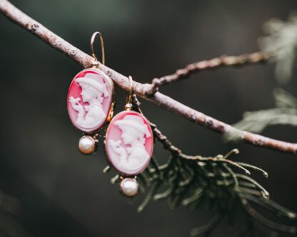 Pendientes Myrtle Coral