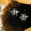 Pendientes Abeja Plata