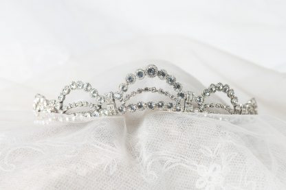 Tiara de plata y circonitas inspirada en la Tiara de Grace Kelly
