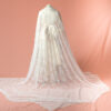 Velo de novia blanco reproduccion del siglo XIX