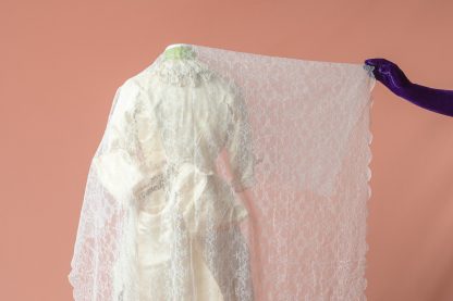 Mantilla de novia Muscari reproduccion del siglo XIX