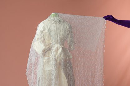 Mantilla de novia Muscari reproduccion del siglo XIX