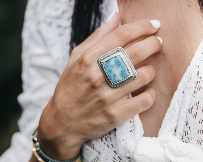 Anillo Larimar