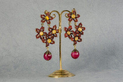 Pendientes  Polus Granate