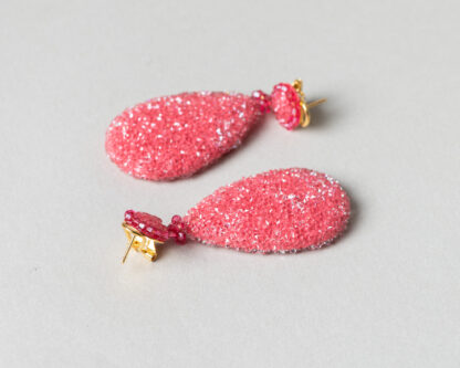 Pendientes Daimiel de cristal de Swarovski rosa