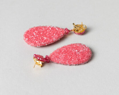 Pendientes Daimiel de cristal de Swarovski rosa