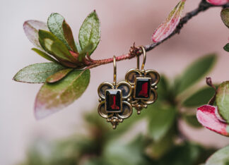 Pendientes Cecilo Granate