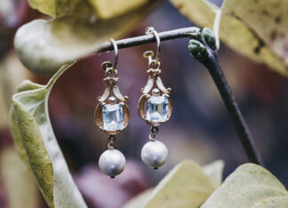 Pendientes Lucrecia de Medici Azul