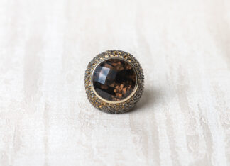Anillo Taylor en plata y circonitas