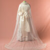 Velo de novia bordado a mano. Original antique lace wedding veil.