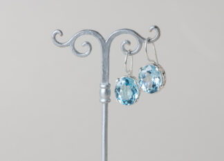 Pendientes de plata con topacio