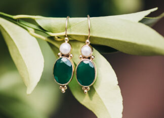 Pendientes Romeo Jade Verde