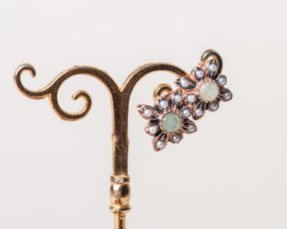 Pendientes Lindu esmeralda reproduccion de una joya Victoriana