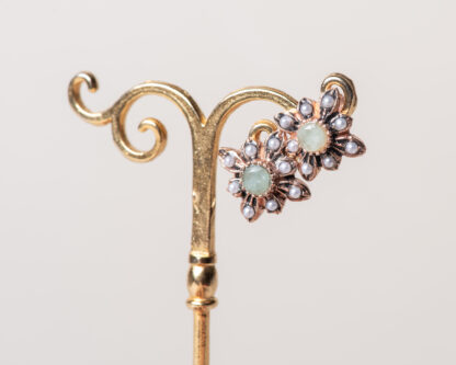 Pendientes Lindu esmeralda reproduccion de una joya Victoriana