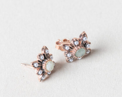 Pendientes Lindu esmeralda reproduccion de una joya Victoriana