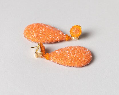 Pendientes Daimiel de cristal de Swarovski naranja