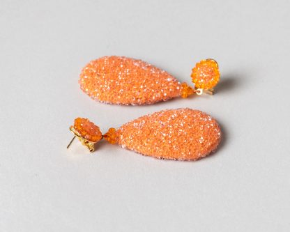 Pendientes Daimiel de cristal de Swarovski naranja