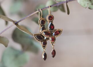 Pendientes Simone Granate