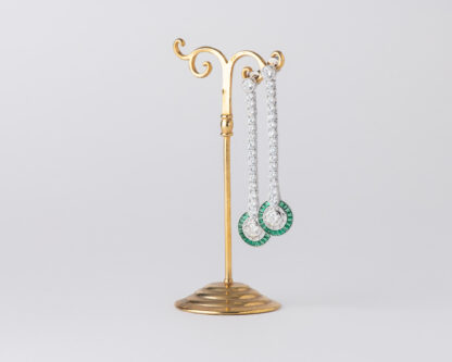 Pendientes Ojo de Perdiz Redondo Verde