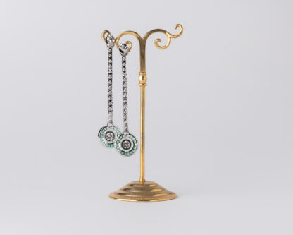 Pendientes Ojo de Perdiz Redondo Verde