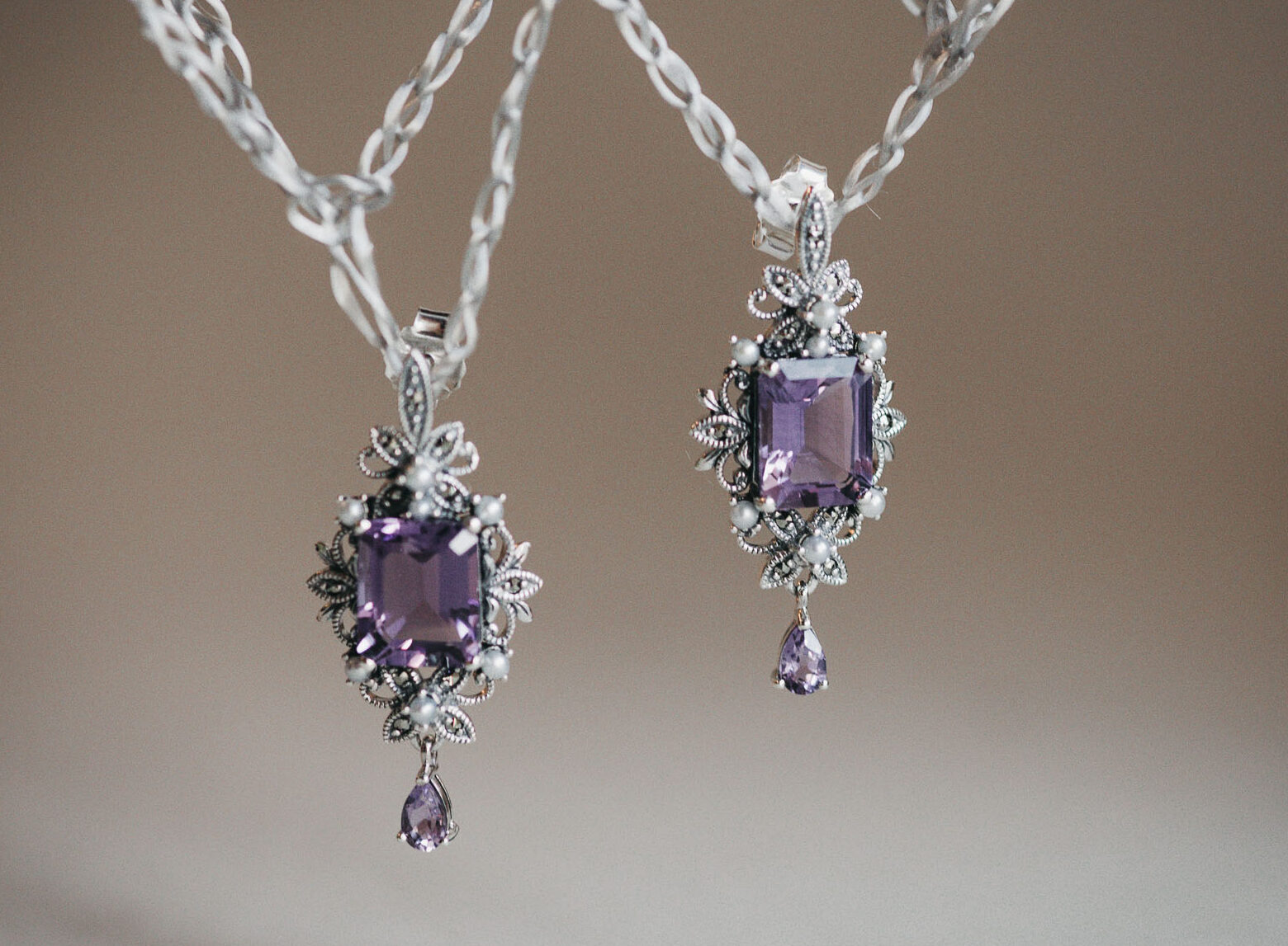 Pendientes Glicerio Amatista