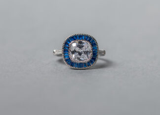 Anillo Casiopeo Azul Oscuro