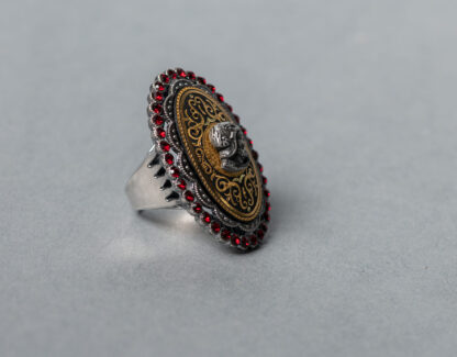 Anillo Clementino Rojo Damasquinado Toledano
