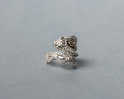 Anillo Damasquinado Cobra Plata