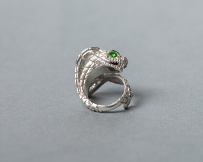 Anillo Damasquinado Cobra Plata