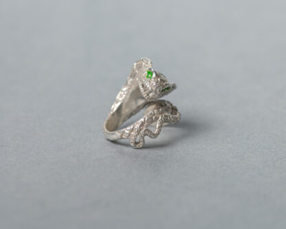 Anillo Damasquinado Cobra Plata