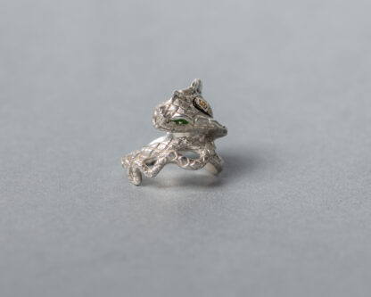 Anillo Damasquinado Cobra Plata