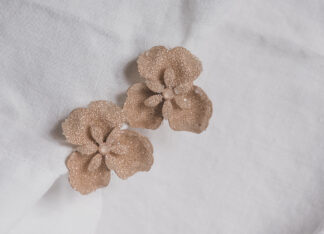 Pendientes Narciso Beige