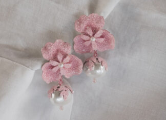 Pendientes Narciso Perla Rosa