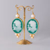 Pendientes Goccia Camafeo Verde