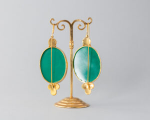 Pendientes Goccia Camafeo Verde