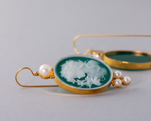 Pendientes Goccia Camafeo Verde