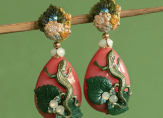 Pendientes Lagartija Dublos