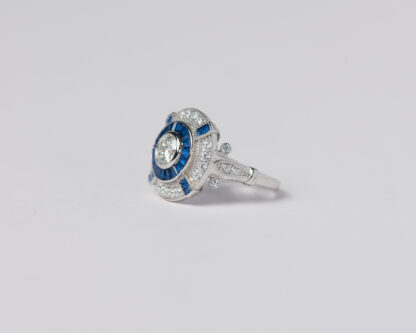 Anillo Ojo de Perdiz Azul